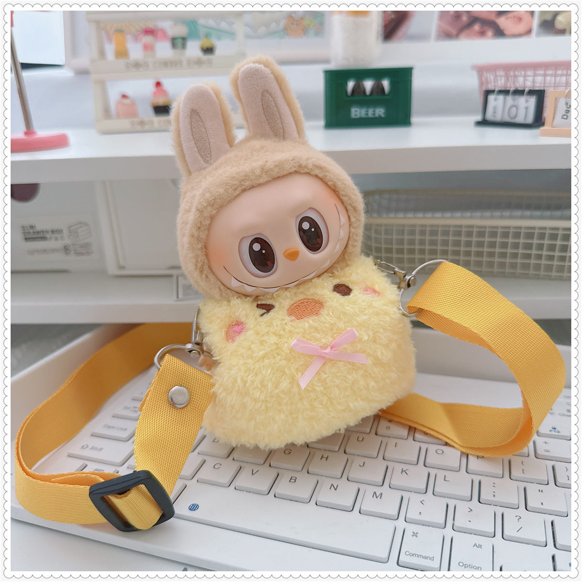 Labubu Doll Outfit - 17cm Cartoon Style Shoulder Bag for Labubu Vinyl Doll