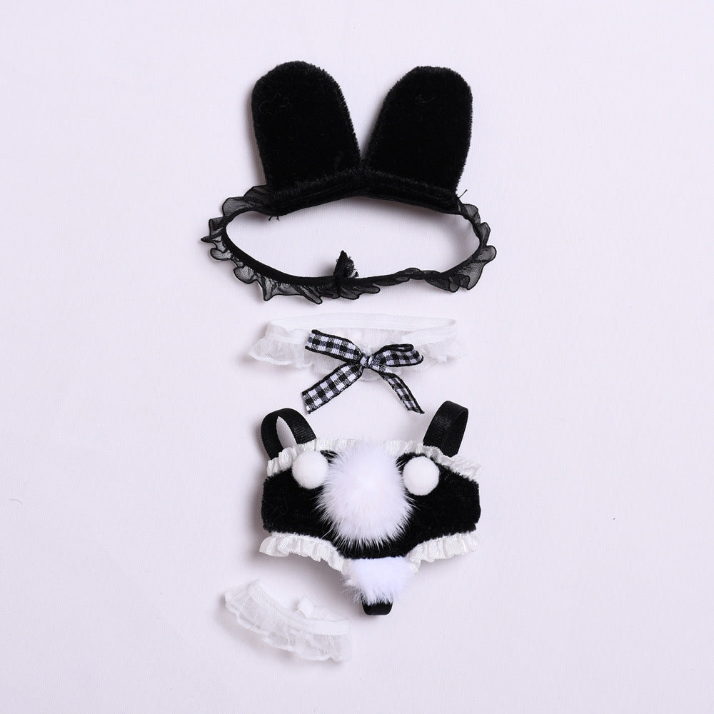 Labubu Bunny Girl Outfit for 1st & 2nd Gen Pendants - Black & Red