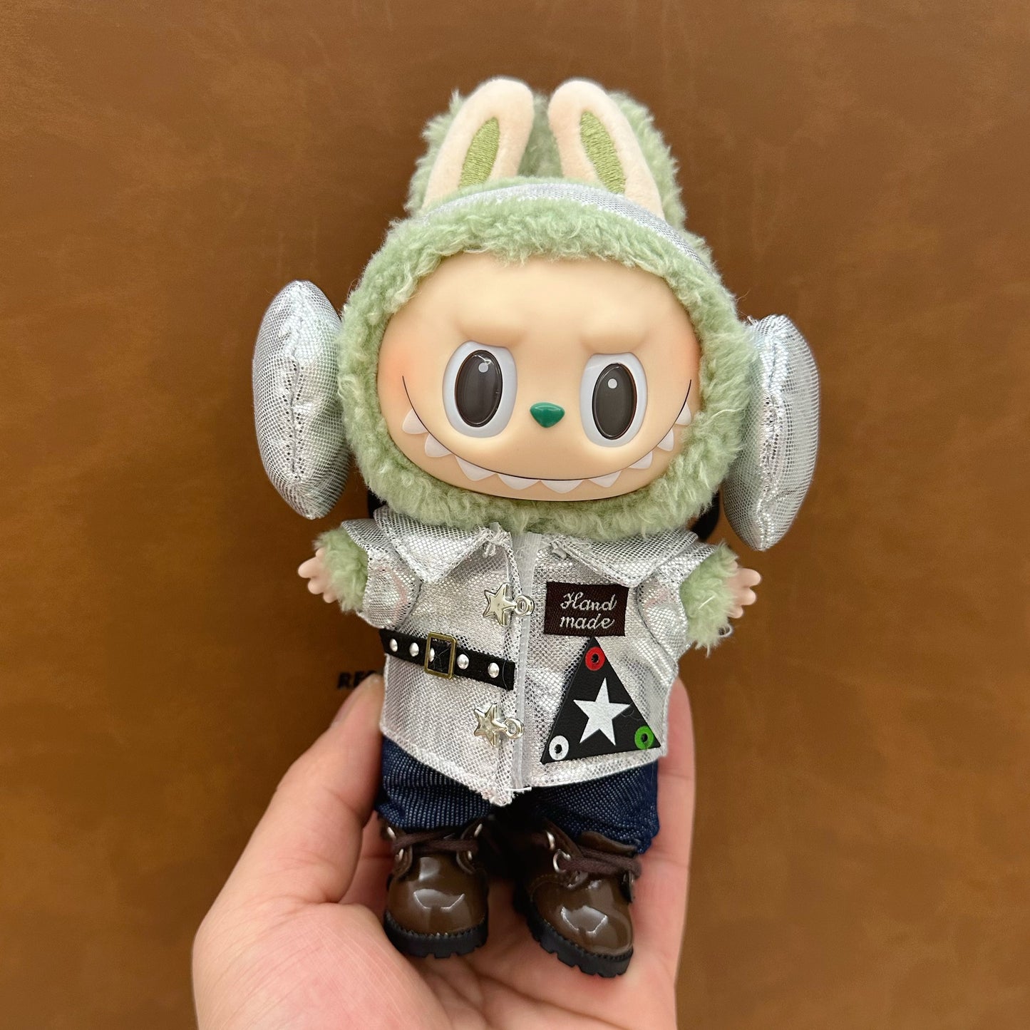 labubu doll clothes 17cm pull cloth clothes blind box doll skirt suit cute dress toy cross-border wholesale