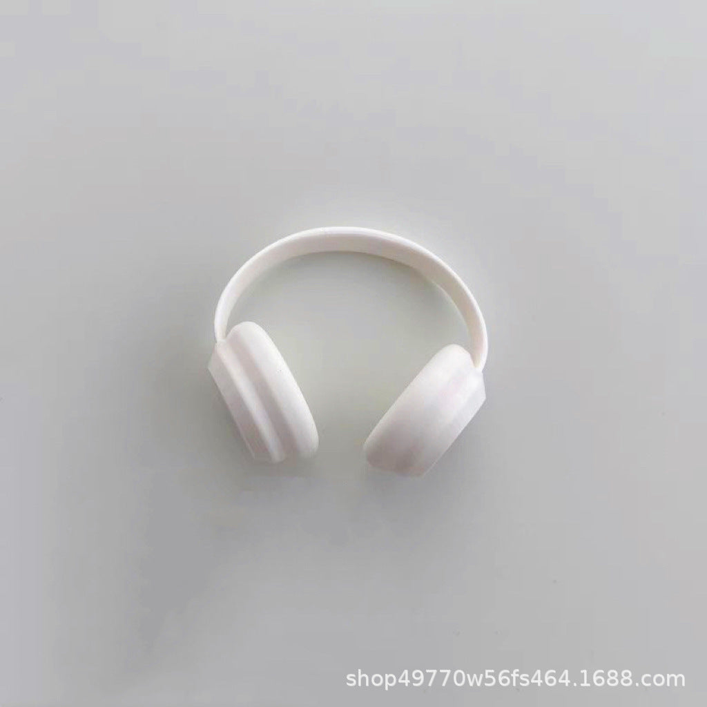 Suitable for Labubu Pendant Doll Headphones 10cm Cotton Doll Macaron Head-Mounted Labubu Headphones Matching