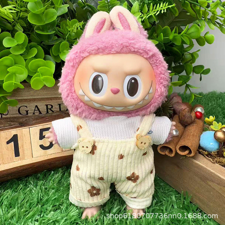 Suitable for Labubu Doll Clothes, Plush Vinyl Sitting Party First, Second and Third Generation Replacement Skirt Suit