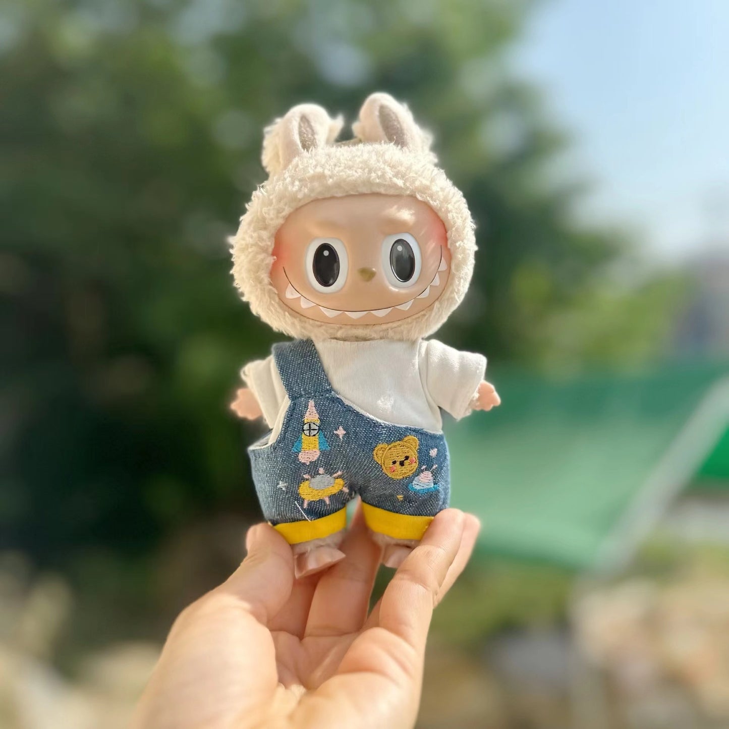 New Cameraman Labubu Pendant Baby Clothes Accessories suit Labubu Doll Keychain for Summer Baby Clothes