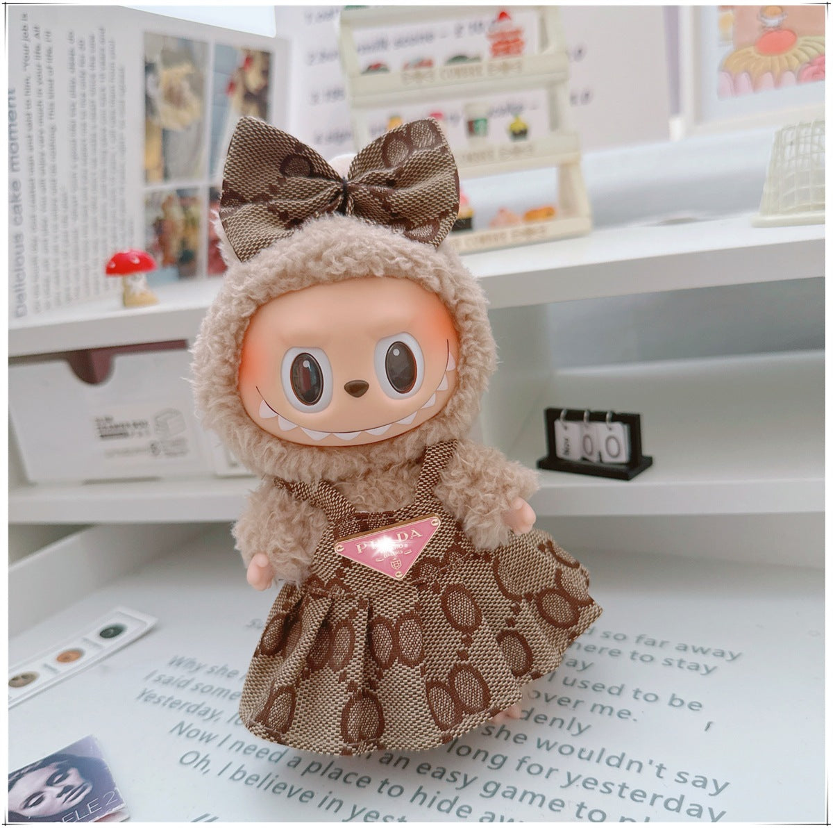 Labubu Doll Outfit - 17cm Cute Skirt Set for Vinyl Dolls