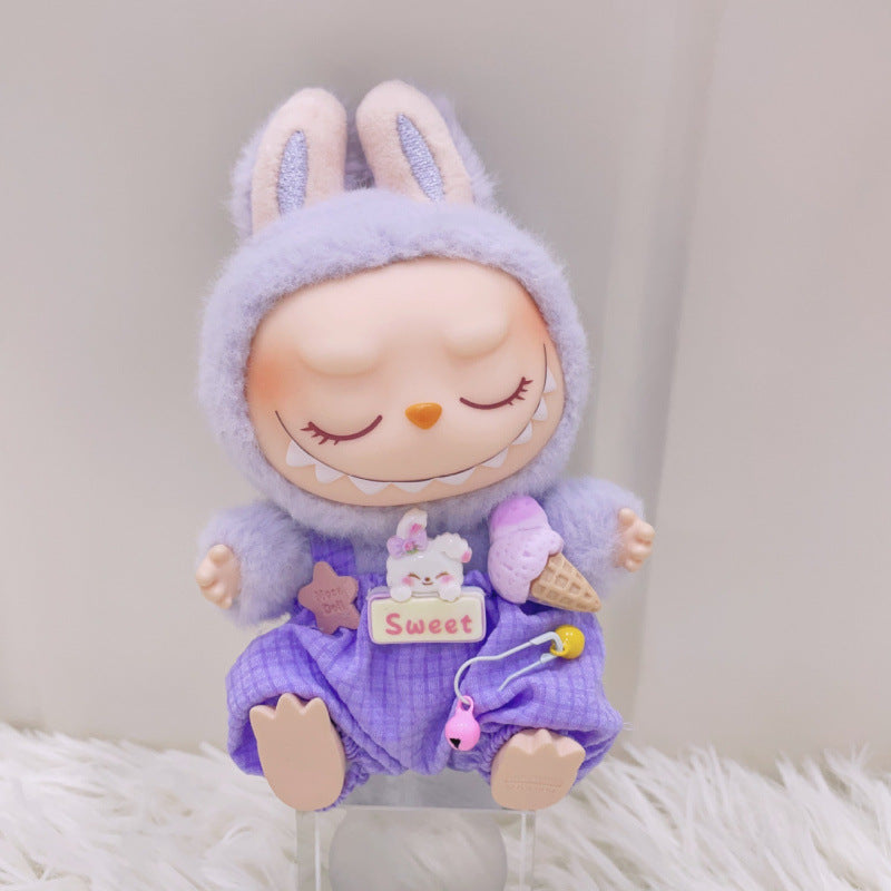 Labubu Doll Summer Ice Cream Overalls Outfit