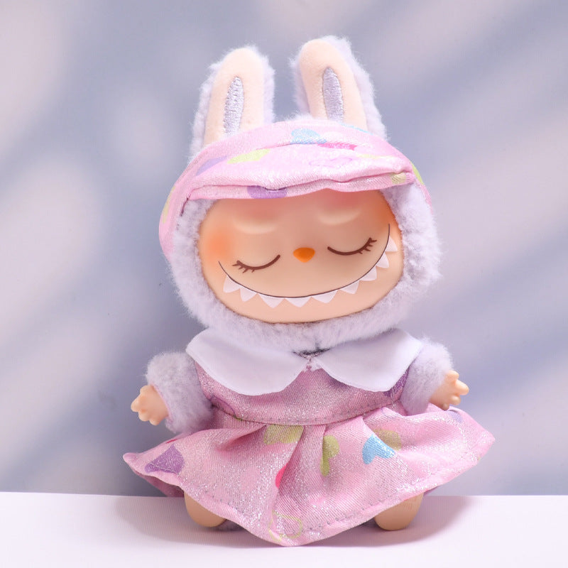 Labubu Doll Sparkling Love Skirt Suit & Accessories for Pendant Doll