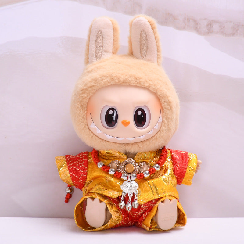Labubu Doll New Year & Christmas Outfits - Tang Suit, Shawl, Hat Sets