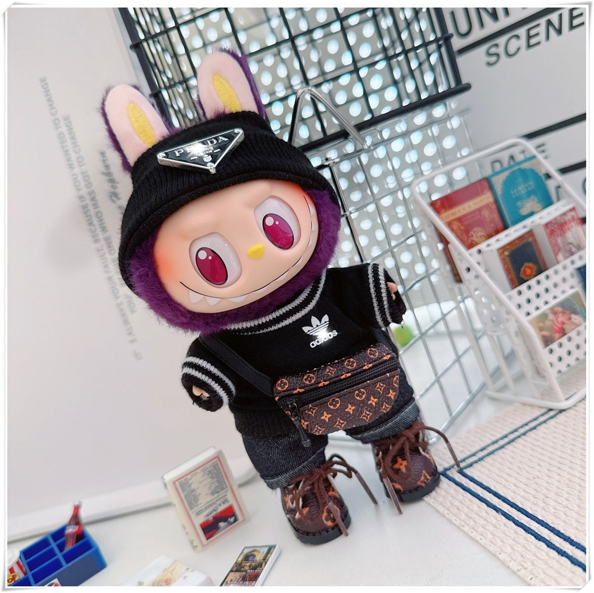 Labubu Doll Outfit - Cute Cotton Coat & Accessories for 10cm & 17cm Vinyl Dolls