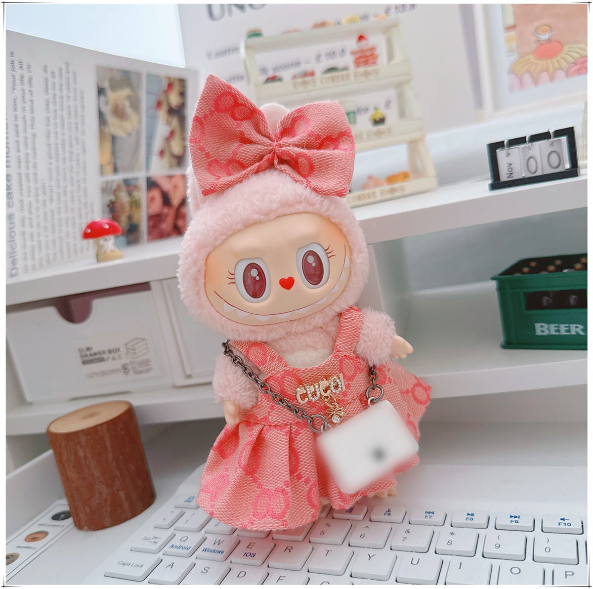 Labubu Doll Outfit - 17cm Cute Skirt Set for Vinyl Dolls