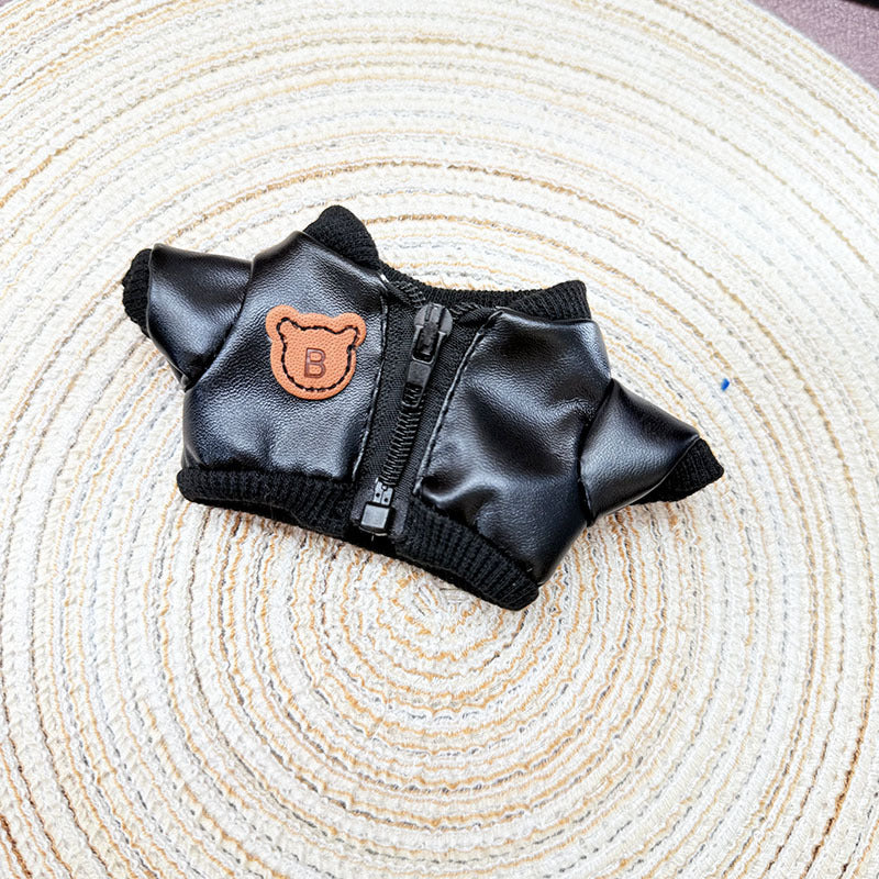 17cm Labubu Doll Clothes - Leather Outfits & Accessories for 1st/2nd Gen