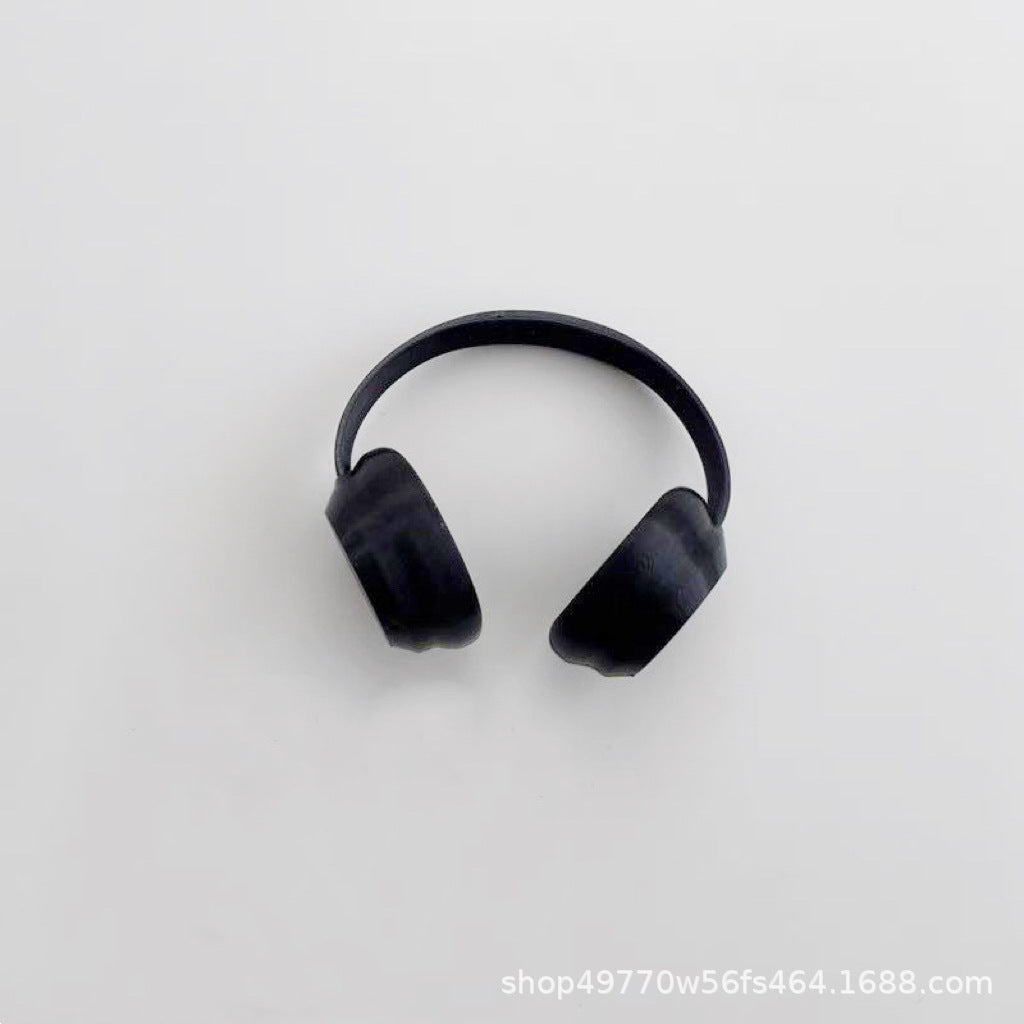 Suitable for Labubu Pendant Doll Headphones 10cm Cotton Doll Macaron Head-Mounted Labubu Headphones Matching