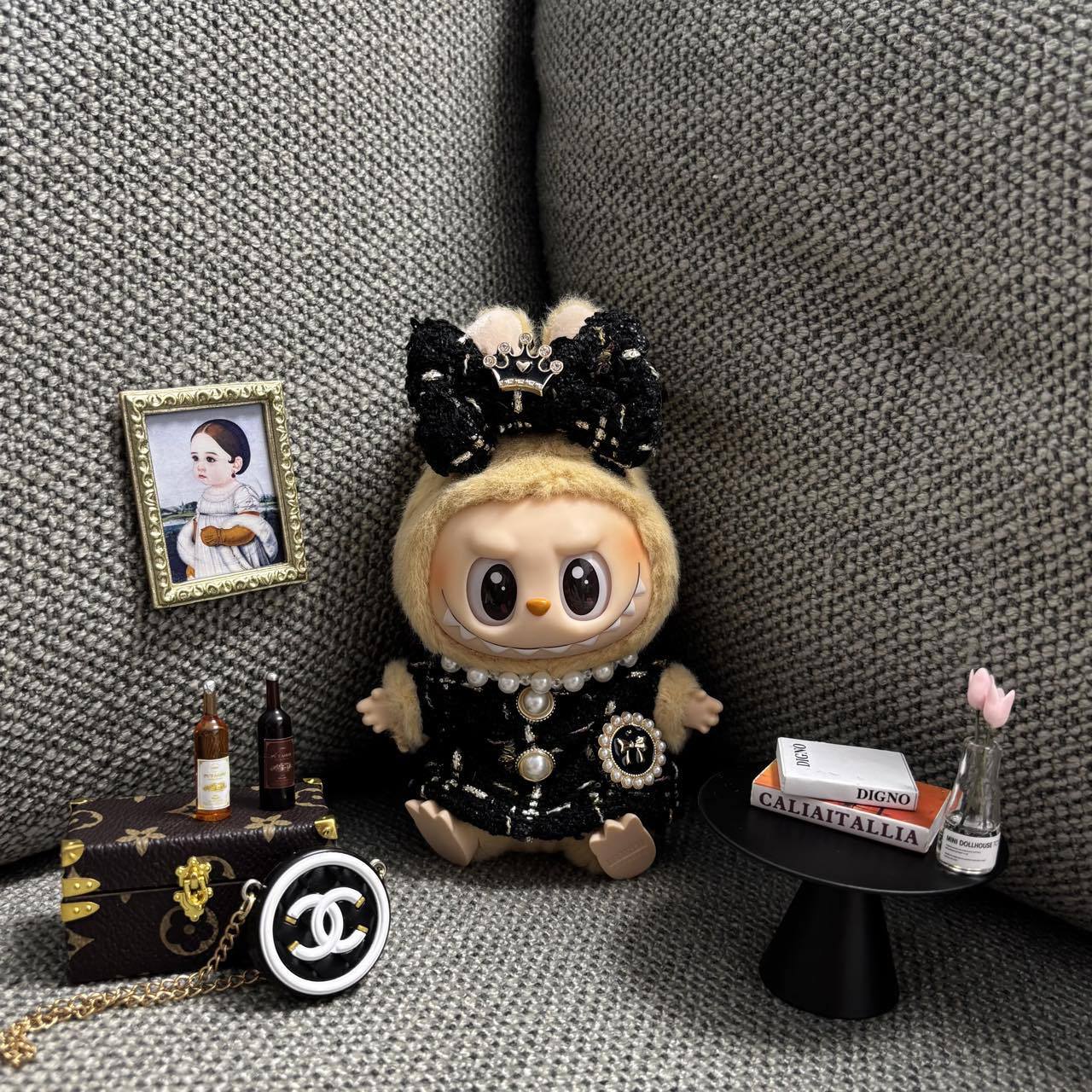 Labubu Doll Macaron Style Outfit for 17cm Vinyl Doll - Baby Clothes Set