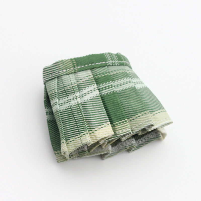Labubu Doll Pleated Skirt for 17cm Vinyl Doll - Plaid & Solid Colors