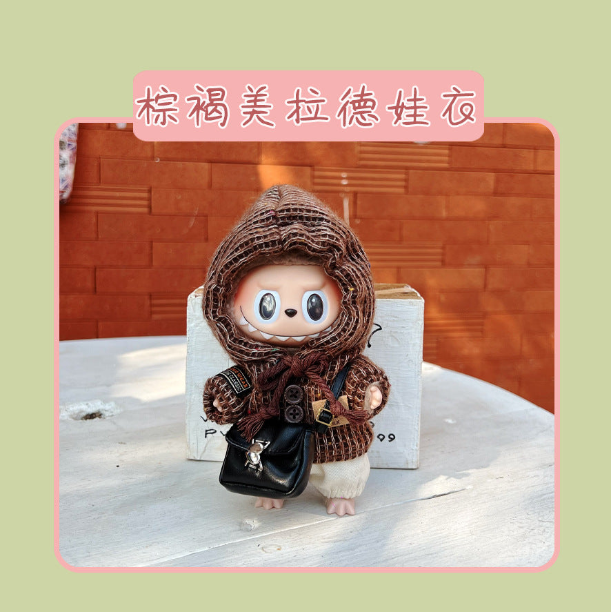 Labubu Doll Clothes for 17cm Vinyl Doll - Cute Outfits