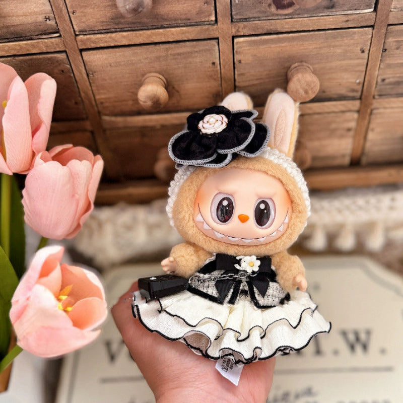 Labubu Doll Dress Set with Hairband & Bag for 1st-3rd Gen