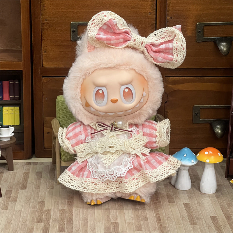 Wholesale Labubu Doll Clothes 17cm Accessories First, Second, Third Generation Vinyl Plush Doll Outfit Set