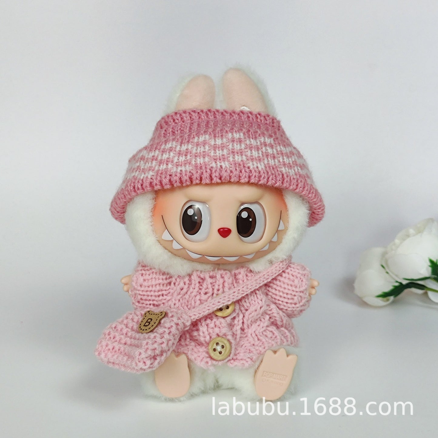 Labubu Doll Outfit - 17cm Sweater, Skirt & Bag Set for 1st-3rd Gen