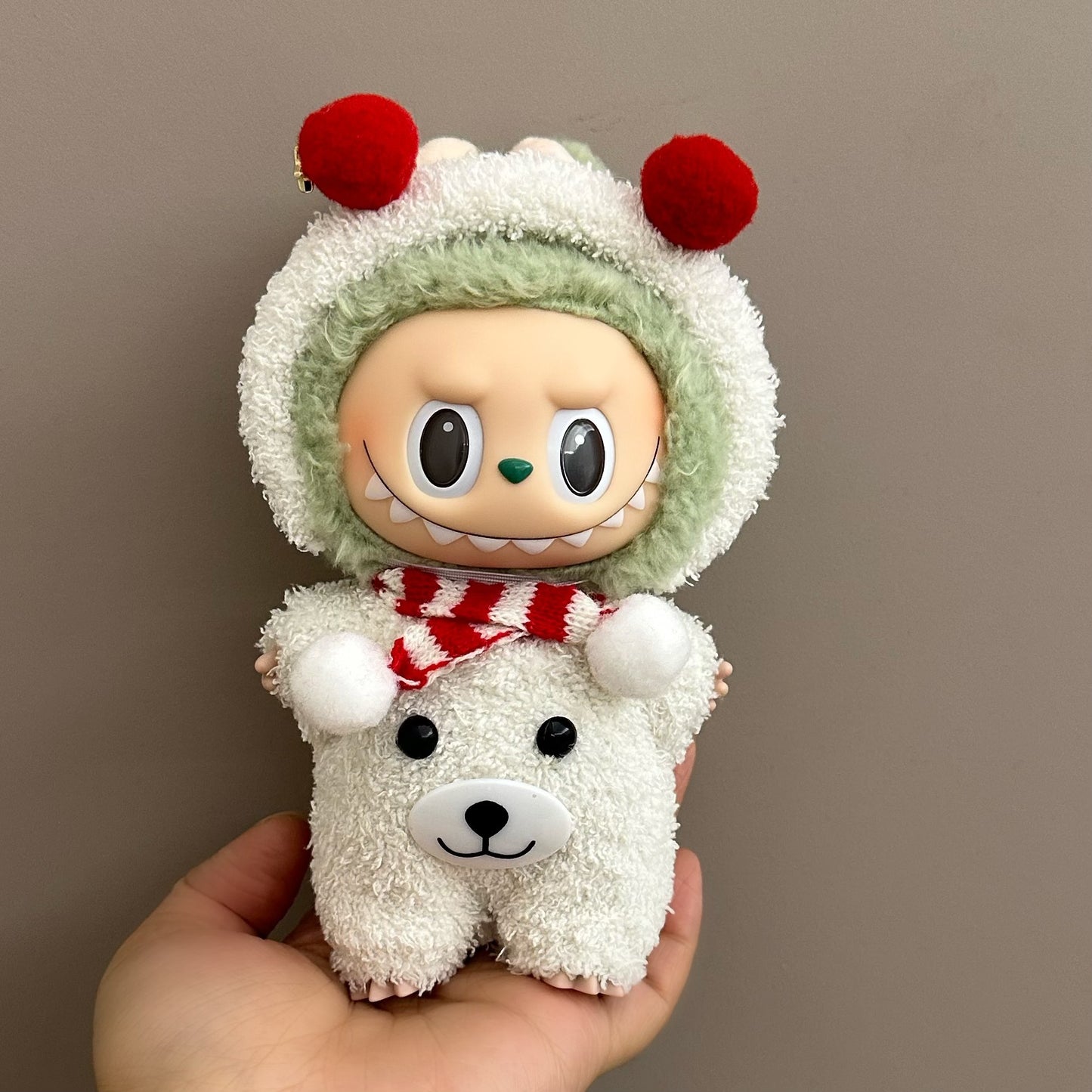 Labubu Iabubu Doll Clothes 17cm Pendant Sitting Party One or Two Generation Plush Doll suit Clothes