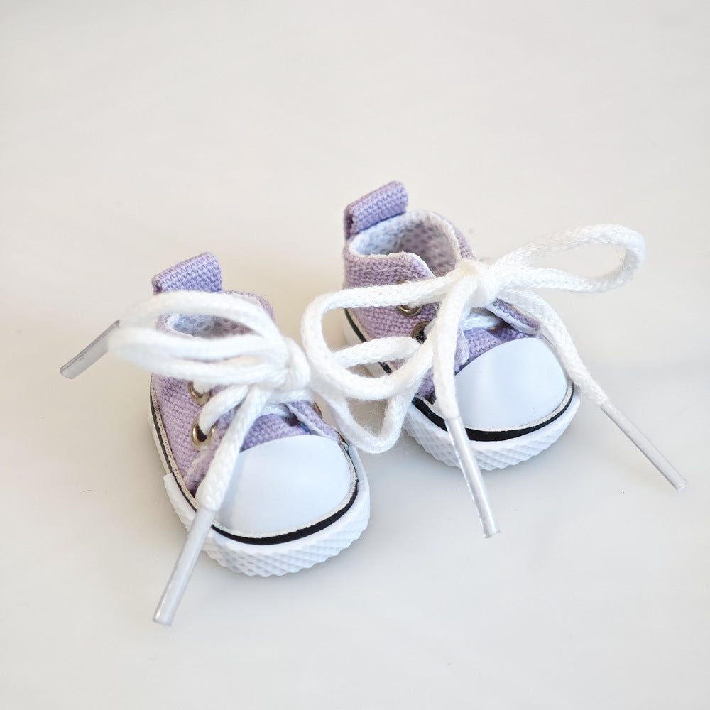 Labubu Doll Summer Outfit Set with Straw Hat & Canvas Shoes