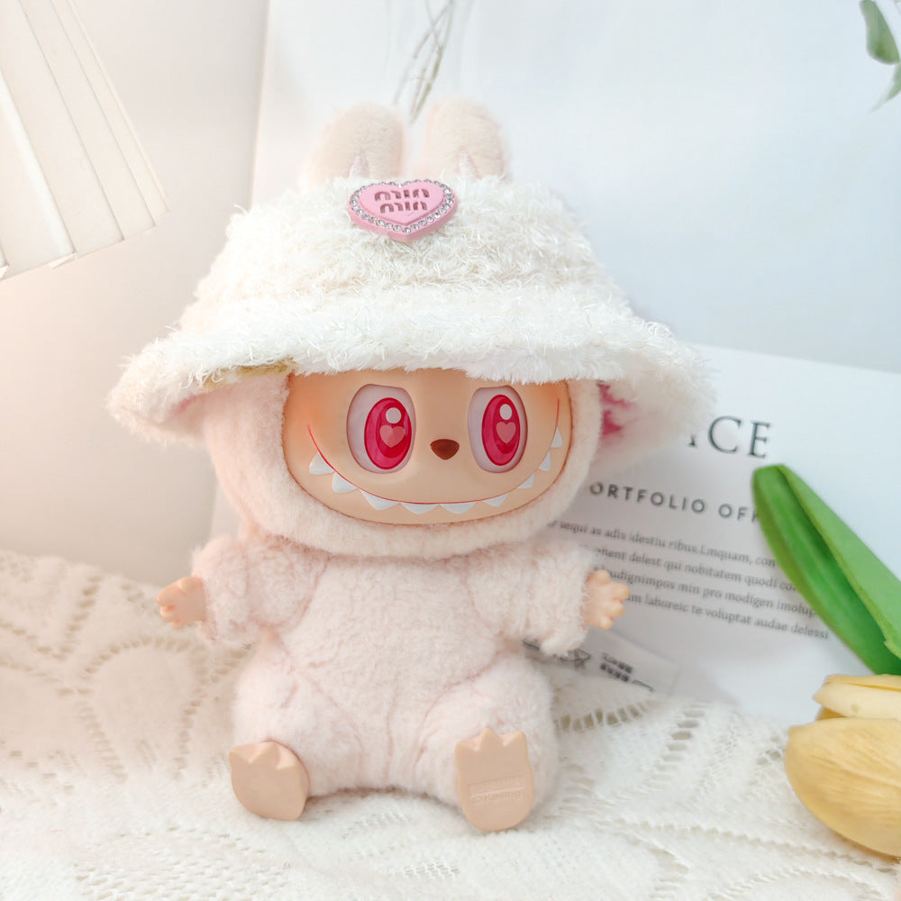 Labubu Doll Outfit Set - 15-17cm Jumpsuit, Hat & Accessories