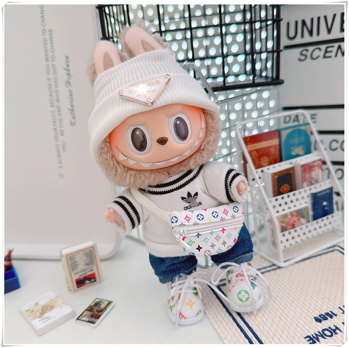Labubu Doll Outfit - Cute Cotton Coat & Accessories for 10cm & 17cm Vinyl Dolls