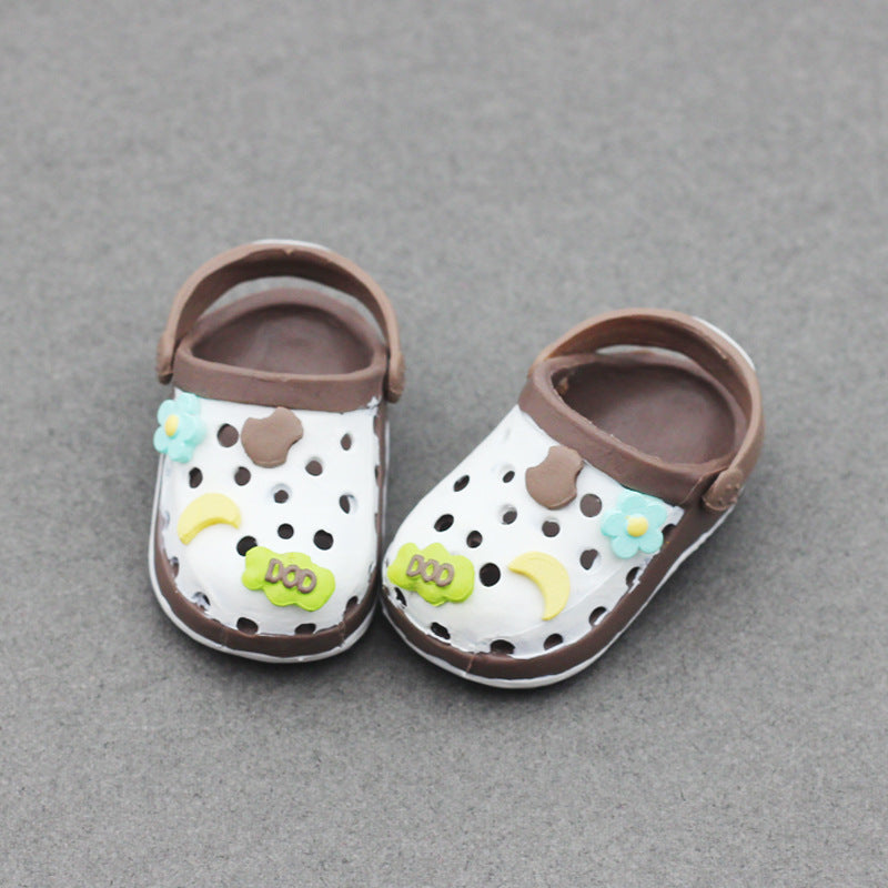 Labubu17CM Rab Bao-ao Hug 6 Points BJD Doll 15CM Doll EXO Sandals Sand Hole Slippers