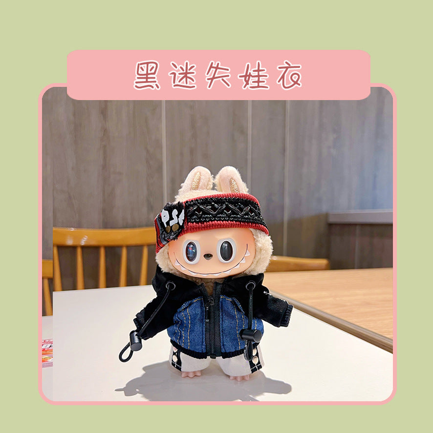 17cm Labubu Doll Clothes & Accessories - Macaron Style