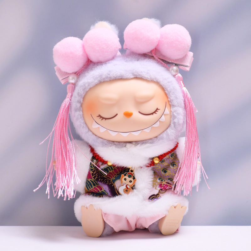 Labubu Doll Cheongsam Outfit - New Year Tang Suit for Pendant Doll