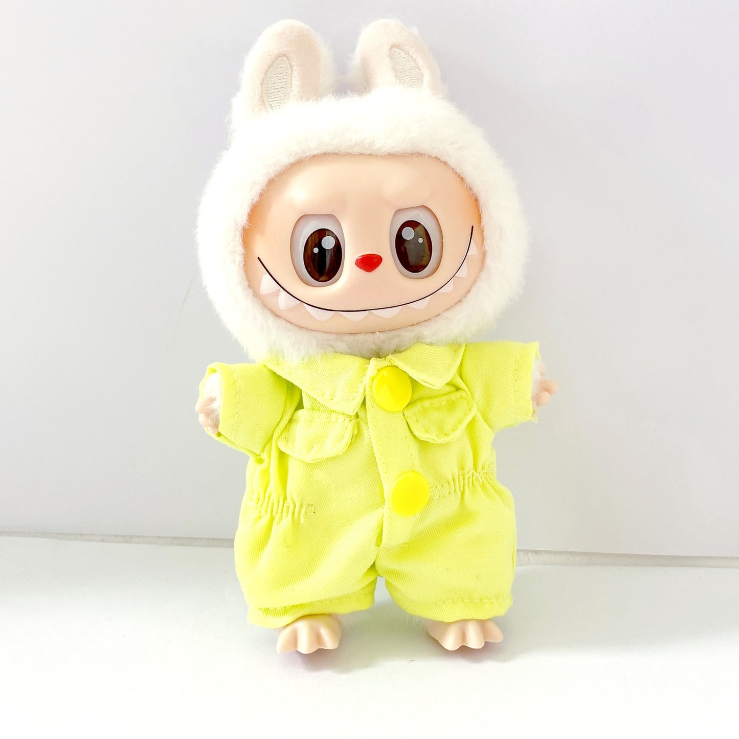 Labubu 17cm Doll Cute Overalls Outfit - Pink, Orange, Green, Blue
