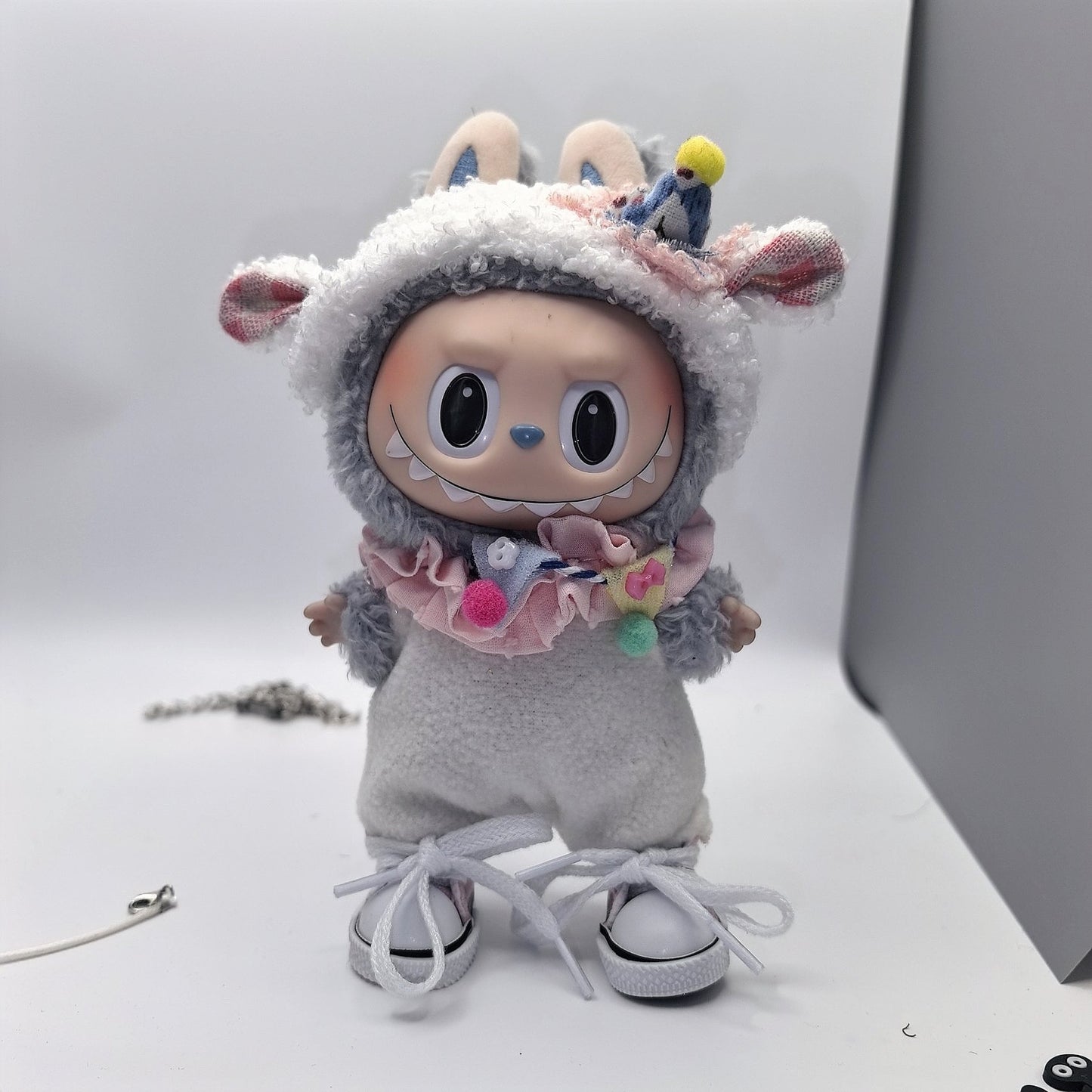 Labubu Doll Outfit - Cute Macaron Pull Cloth Clothes with Suspenders