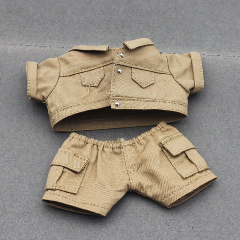 Pendant Labubu Doll Coat One, Two and Three Generation Labubu Doll Denim Jacket Coat Pocket Pants suit