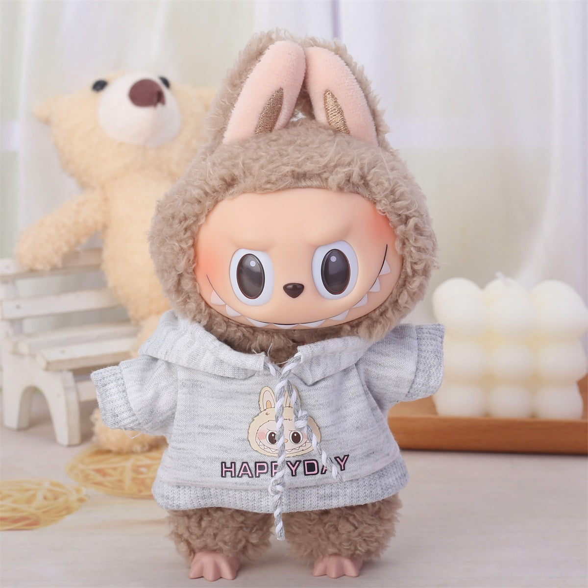 Wholesale cheap 17cm labubu labubu one, two and three generations sit and party with replacement doll vinyl