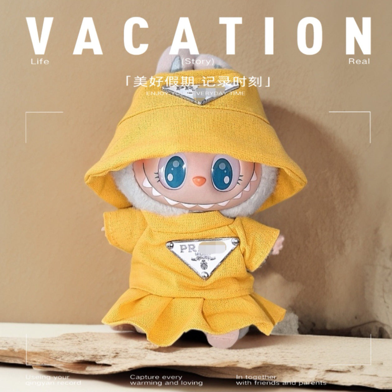 Labubu Doll Outfit Set - 17cm Cute Clothes with Hat & Accessories