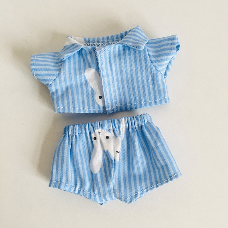 17cm Vinyl Plush Doll Clothes Rags Cloth Pendant Floral Shirt Shorts Clothing Accessories Doll Doll Clothes