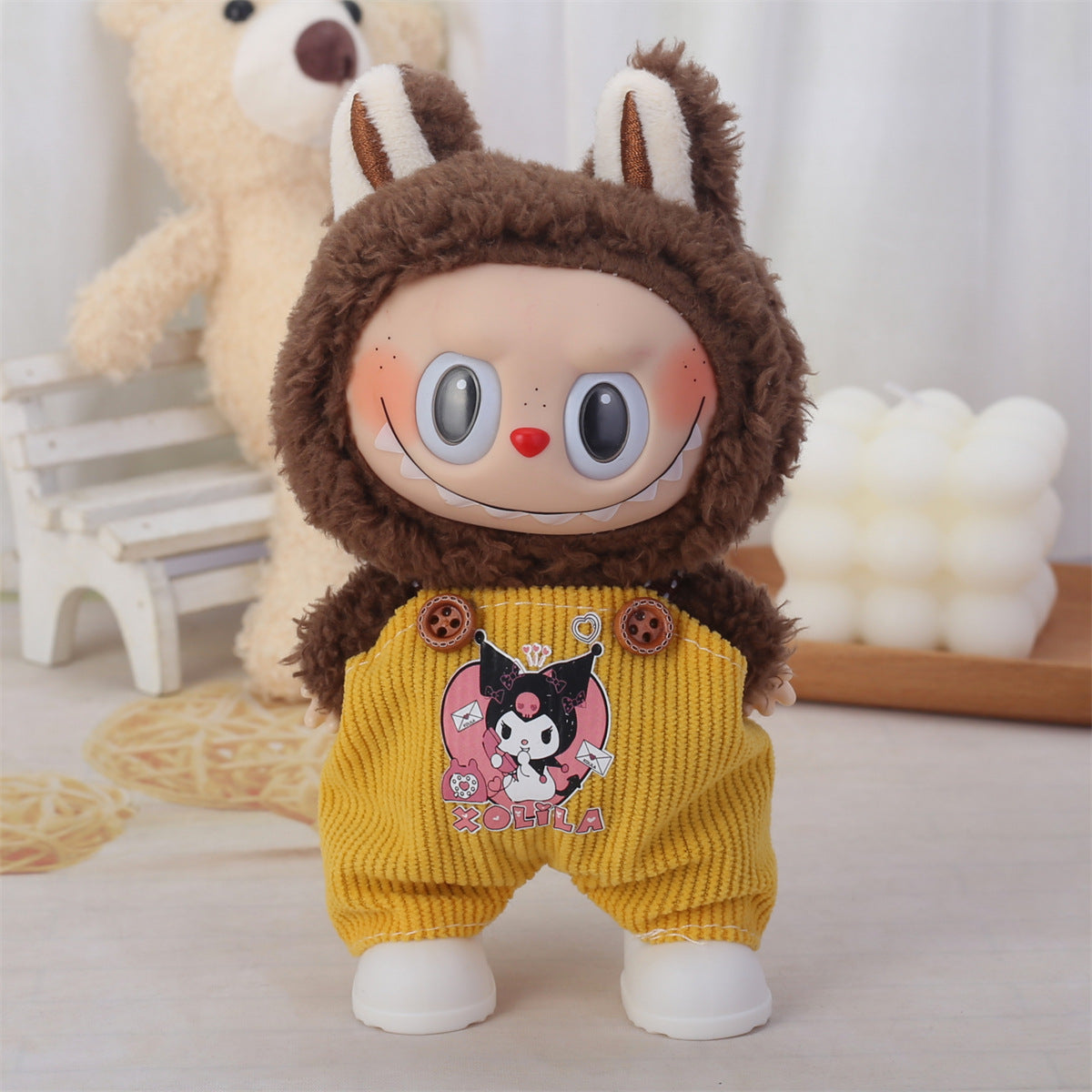 Wholesale cheap 17cm labubu labubu one, two and three generations sit and party with replacement doll vinyl