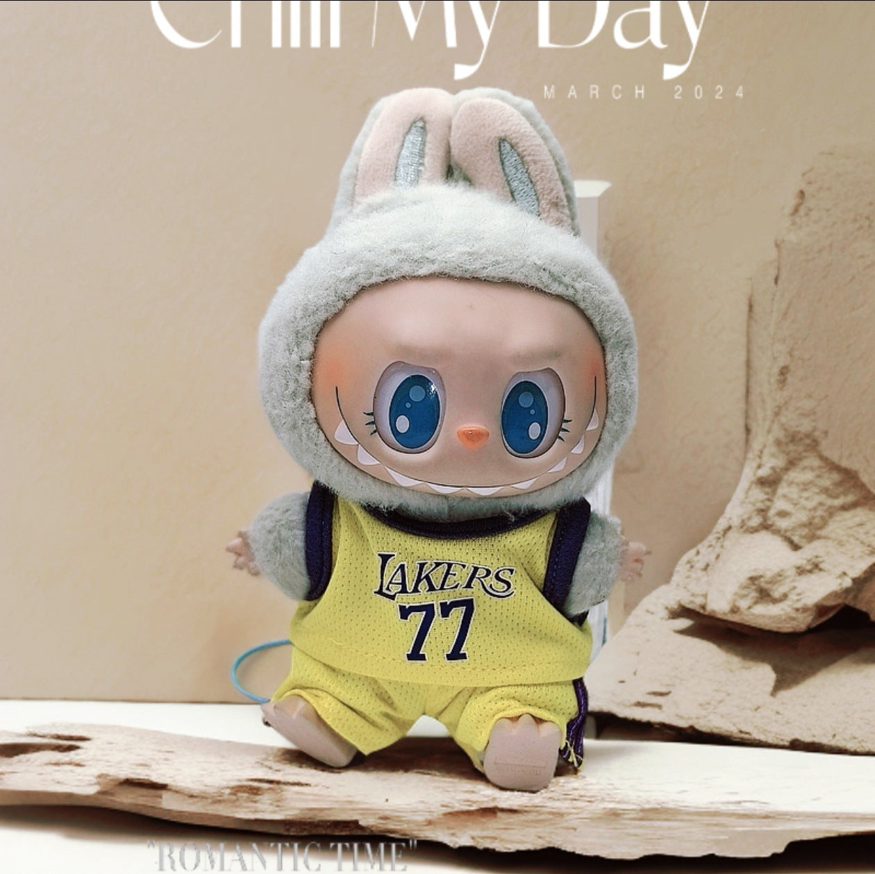 Labubu Baby Clothes Outfit for 17cm Doll - NBA Style