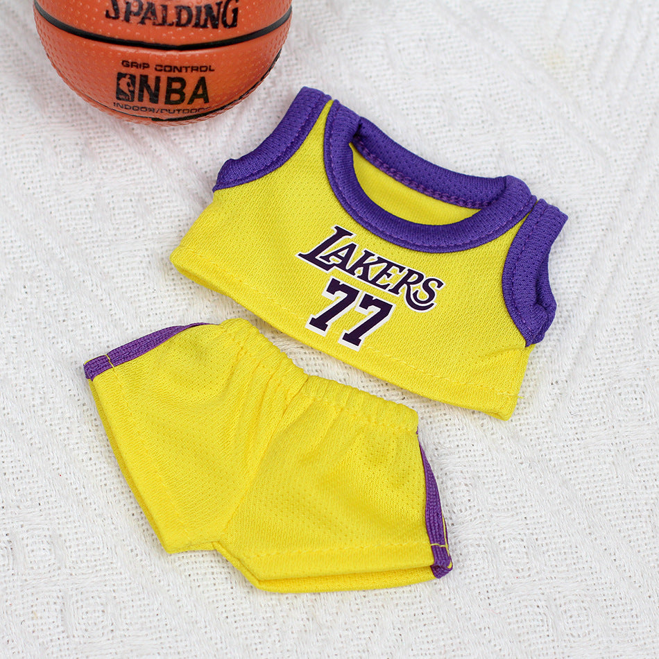 17cm Labubu Doll Clothes 15cm Cotton Doll Clothes Basketball Uniform Labubu Macaron Doll Clothes Jersey