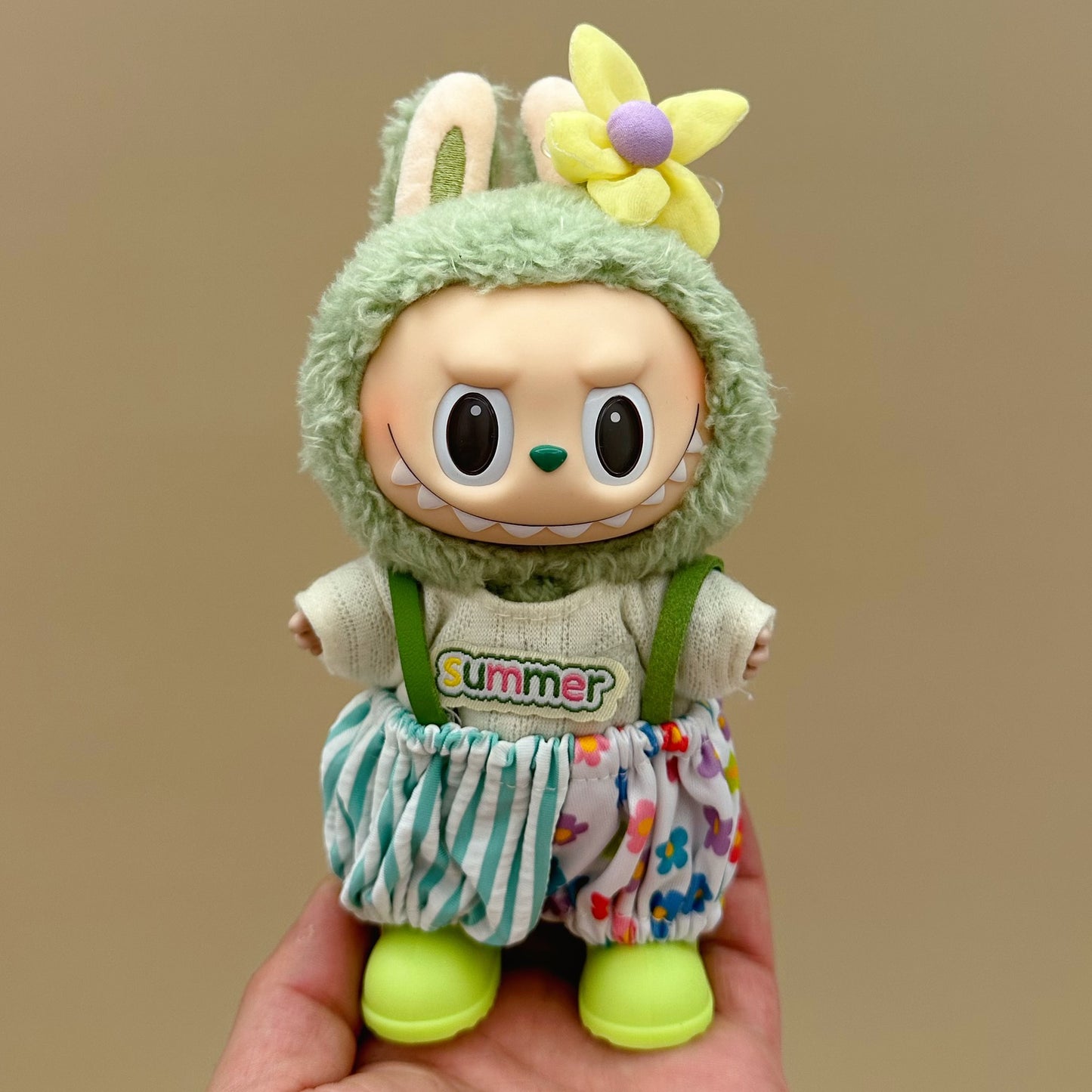 labubu doll clothes 17cm pull cloth clothes blind box doll skirt suit cute dress toy cross-border wholesale