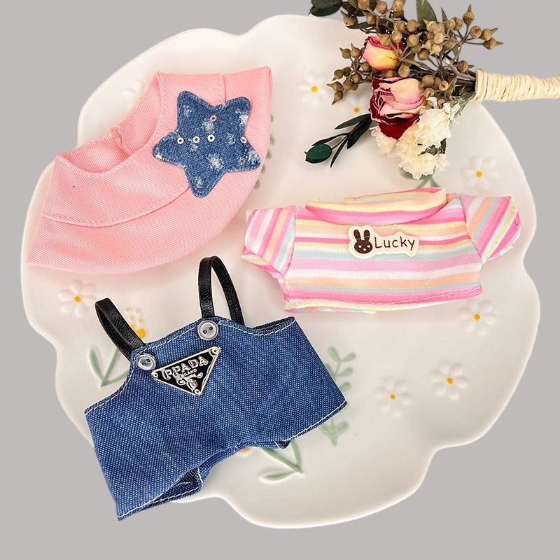 Wholesale labubu labubo baby clothes 17cm blind box pendant one or two generations of baby clothes suit a generation of hair