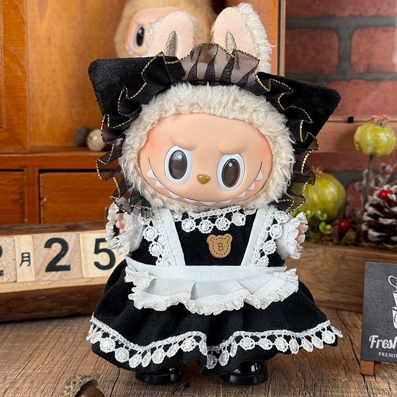 Suitable for labubu doll clothes 17cm pull cloth doll clothes small jewelry doll for suit wholesale