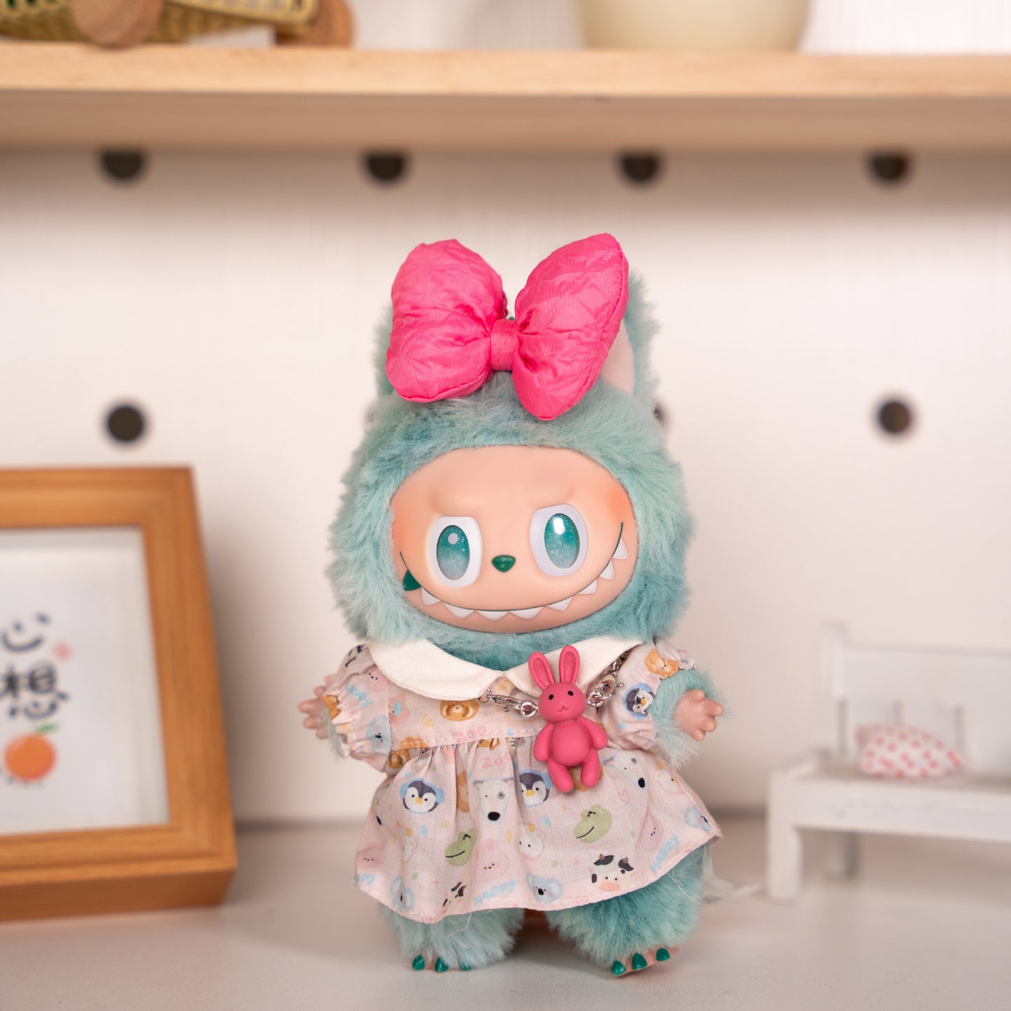 Labubu Doll Summer Dress Outfit for 17cm Vinyl Dolls