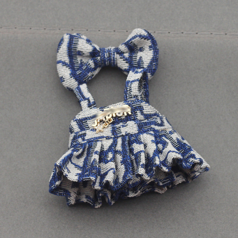 17CM One or Two Generation Blind Box Labubu Pendant Clothes Chanel Strap Skirt suit Brap Cloth Doll Clothes