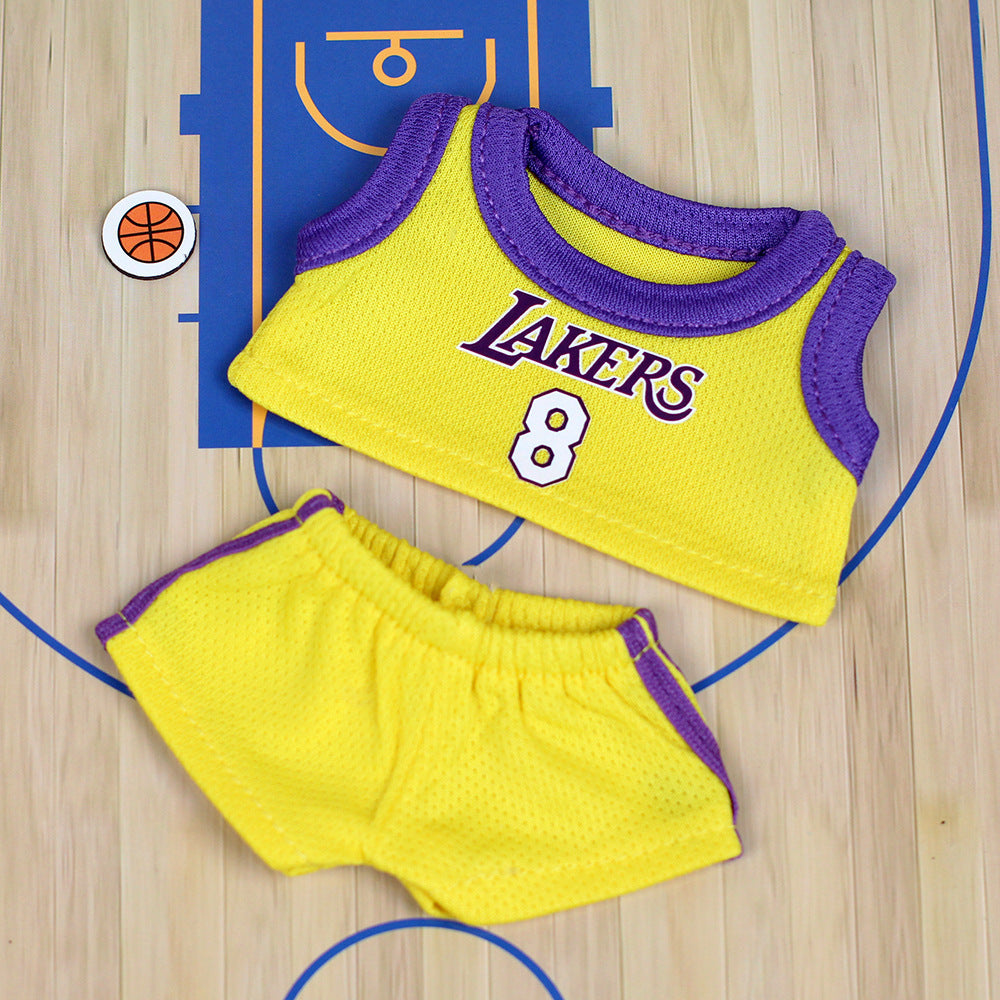 17cm Labubu Doll Clothes 15cm Cotton Doll Clothes Basketball Uniform Labubu Macaron Doll Clothes Jersey