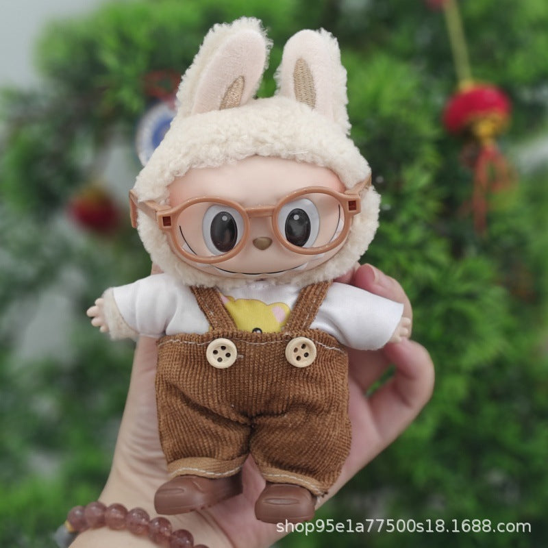 Labubu Doll Clothes for 17cm Plush Doll - Cute Dress-Up Outfits