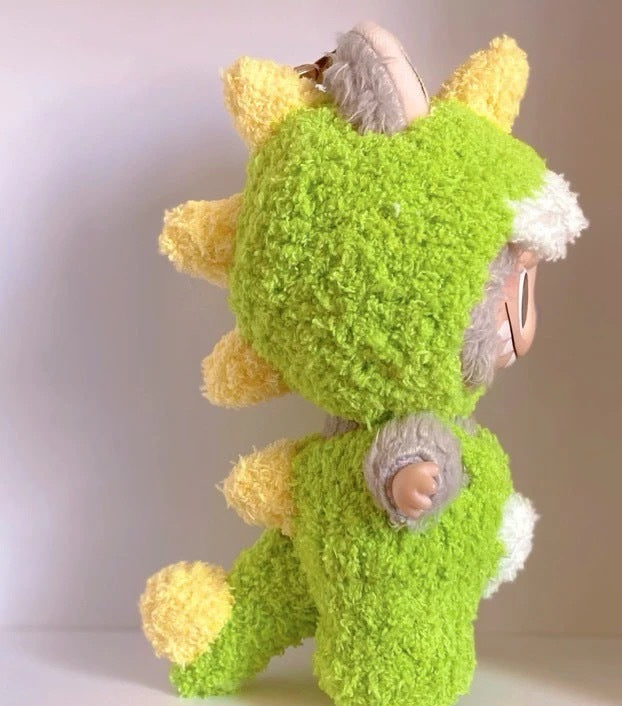 Labubu Dinosaur Outfit for 17cm Vinyl Doll - Green, Light Blue, Pink, Black, Purple
