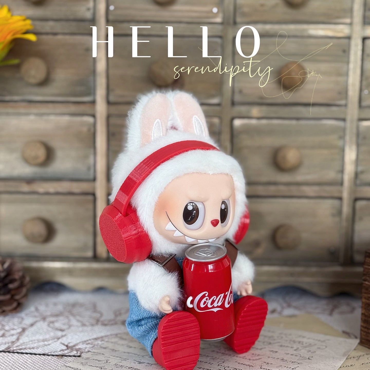 Labubu Doll Outfit - Blue Skirt & Hat for 17cm Labubu Doll