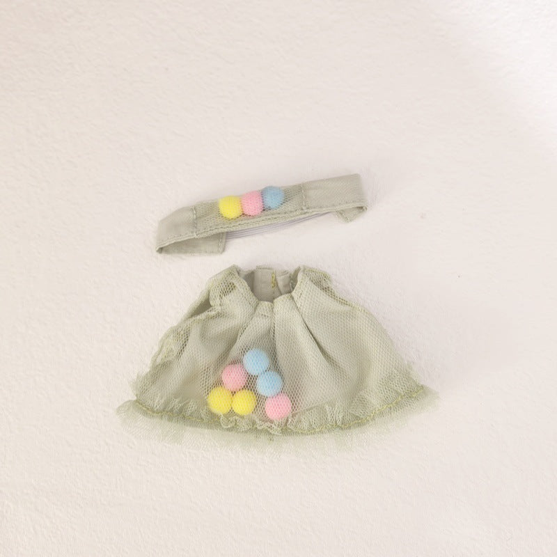 Labubu Doll Colorful Ball Skirt Outfit for 1st-3rd Gen Pendant Dolls
