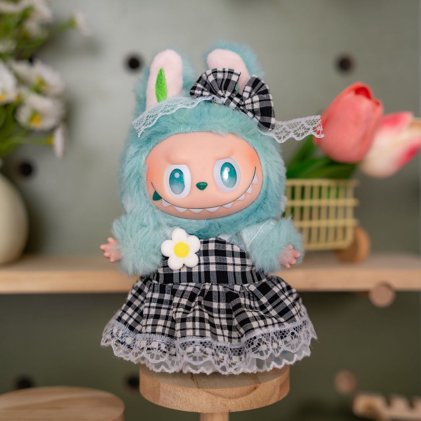Labubu Doll Summer Dress Outfit for 17cm Vinyl Dolls