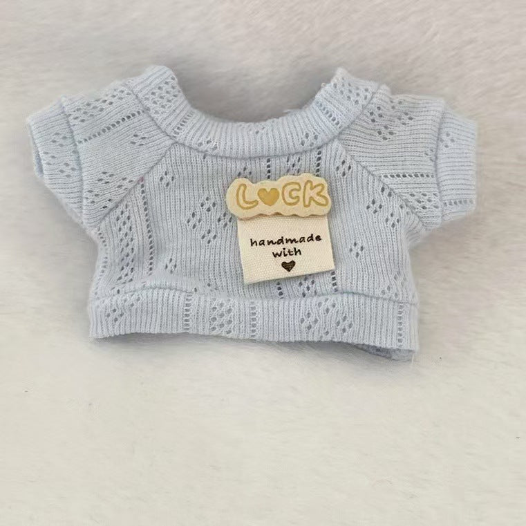 Labubu Doll Clothes - Cute T-Shirt & Sweater Outfits for 17cm Vinyl Dolls