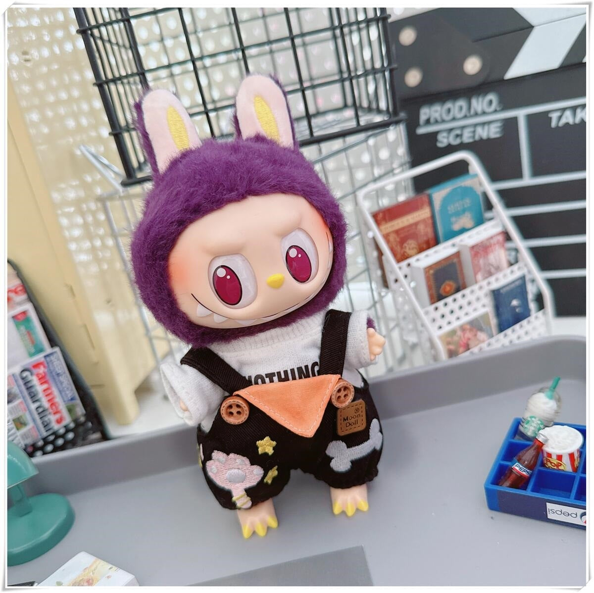 Labubu Doll Outfit - Cute Strappy Pants & Overalls for 10cm & 17cm Dolls