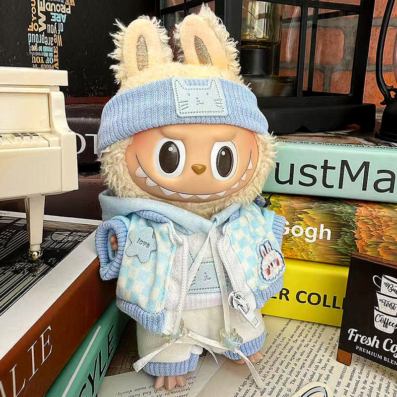 Labubu Doll Winter Sweatshirt Outfit for 17cm Vinyl Dolls